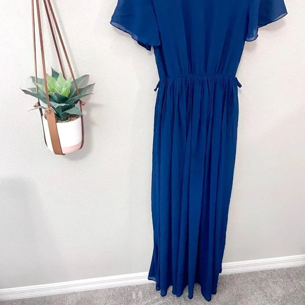 Baltic Born Kristina Cross Front Maxi Dress Navy Size S - Picture 9 of 9